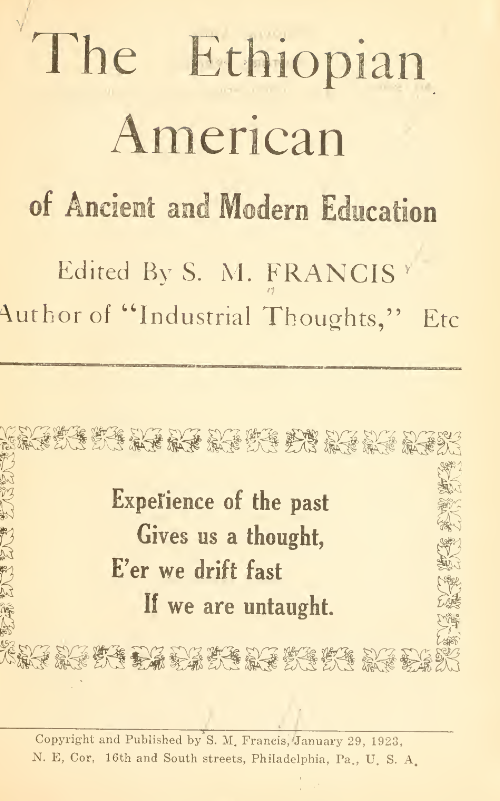 The Ethiopian American, 1923